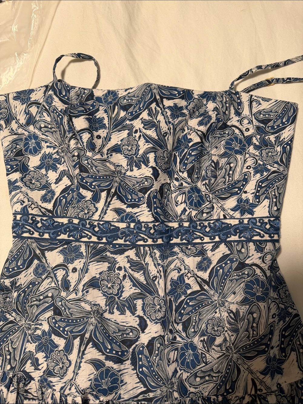 Agua by Agua Bendita Blue and White Floral Maxi Dress - Picture 4 of 5